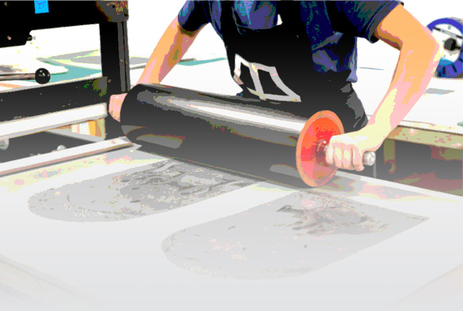 A lithography plate in the Shunno print studio